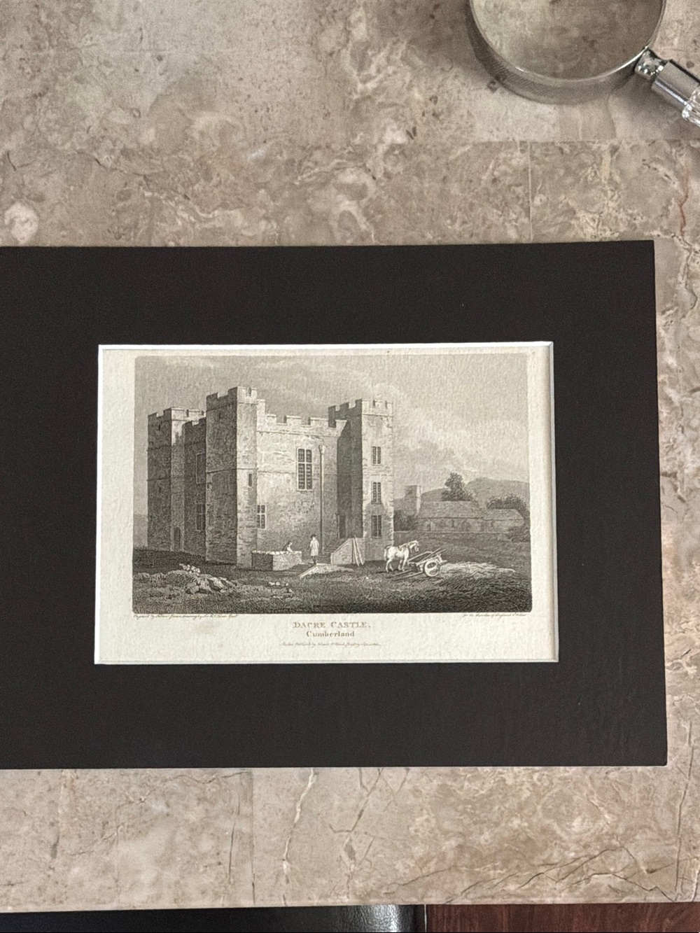 Dacre Castle, England Historic Castle Engraving Art Print 1800’s